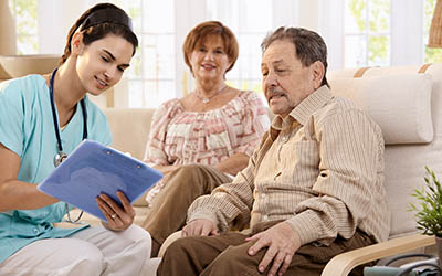 Couple Consulting with Nurse