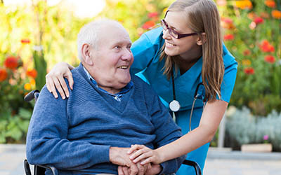 Elderly Man and a Nurse